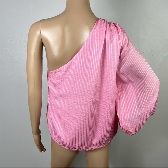 CAMI NYC PINK STRIPED ONE-SHOULDER TOP - Picture 9 of 9